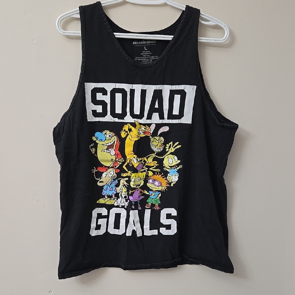 Black Nickelodeon 'Squad Goals' Tank Top